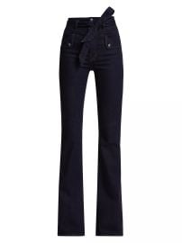 Veronica Beard Giselle Belted Flared Jeans at Saks Fifth Avenue